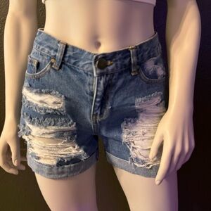 Denim shorts